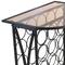 Sorbus 30-Bottle Metal Wine Stand with Glass Top